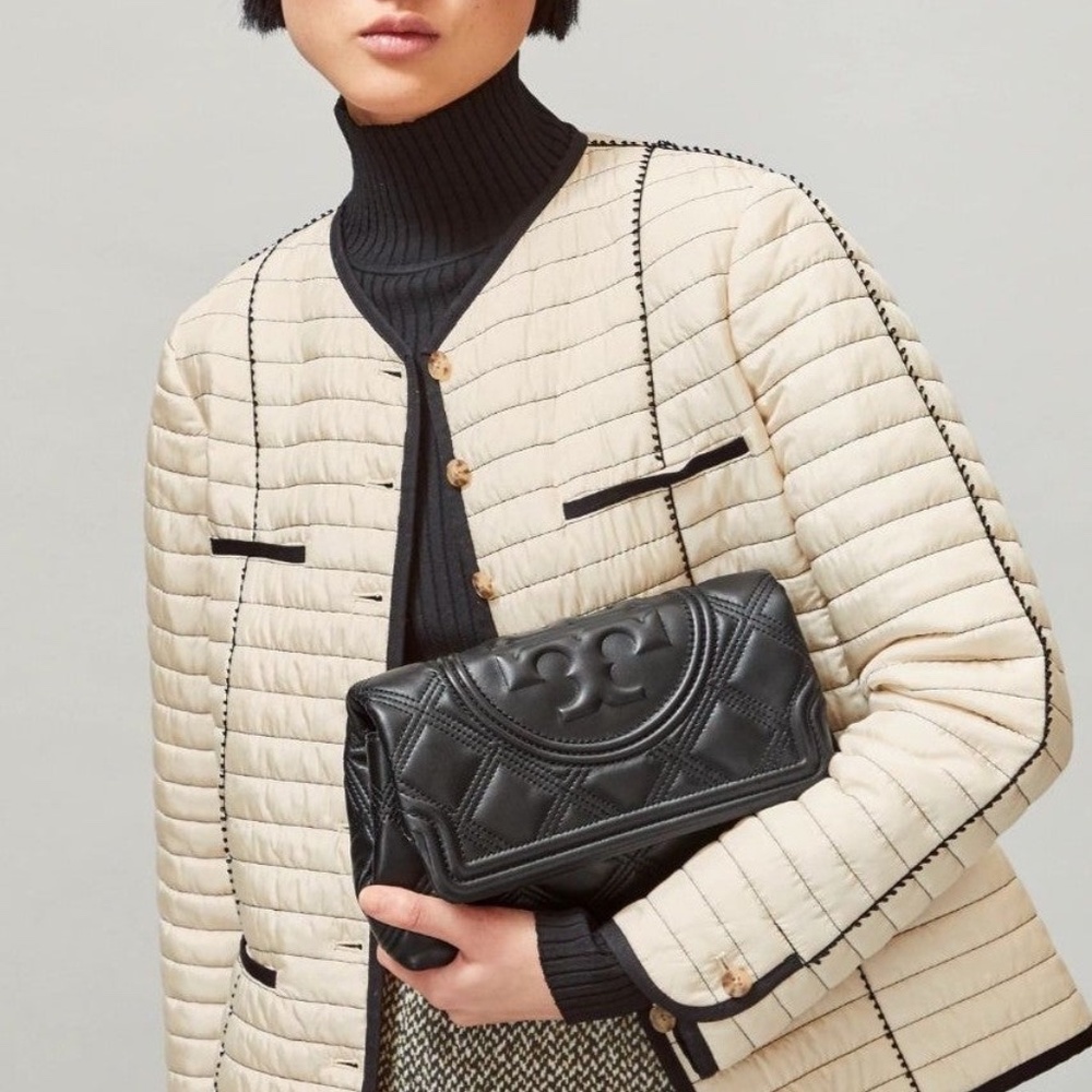 NWT Tory Burch Fleming Soft Leather Clutch